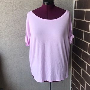 GapFit Breathe Roll Sleeve T-Shirt Pink east fit